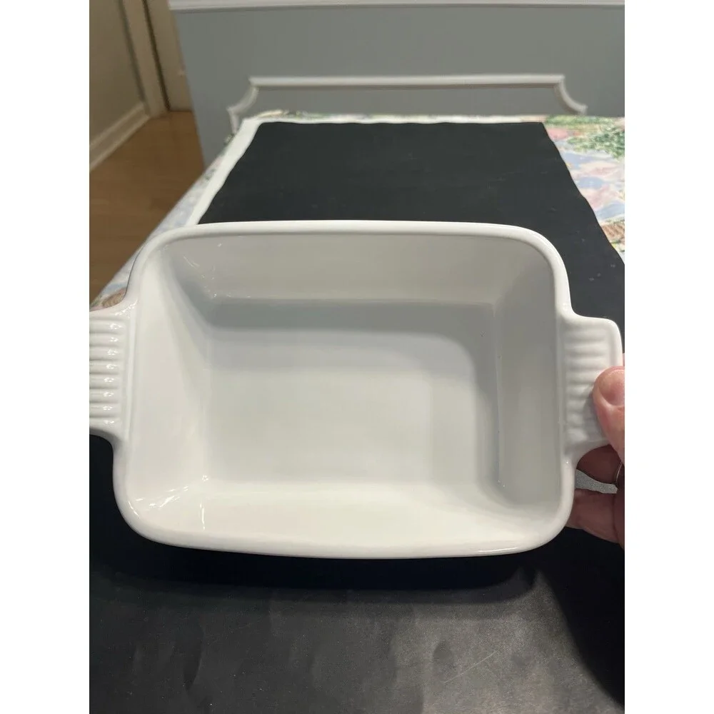 LE CREUSET Stoneware Rectangular & Oval Baking Dish Cotton White New